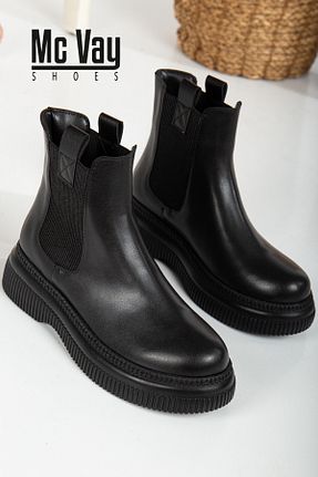 بوت / نیم بوت مشکی زنانه جیر Mc vay Shoes - کد 859390044