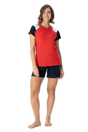 ست لباس راحتی قرمز زنانه ساده U.S. Polo Assn. - کد 817024094