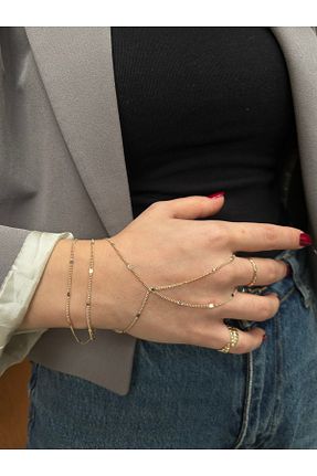 دستبند طلا رنگی زنانه 14 عیار Goldium Jewellery - کد 893591124