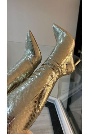 چکمه طلائی زنانه پارچه ای by emine eren emotion shoes - کد 892406836
