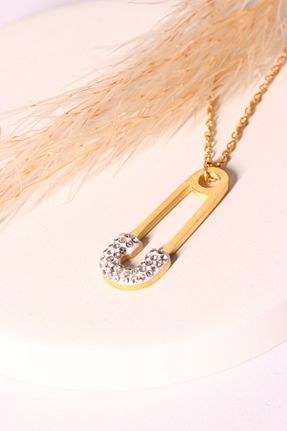 گردنبند استیل ( فولاد ) زرد استیل (فولاد) nora - کد 892410876