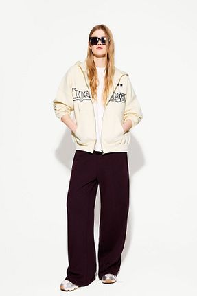 سوئیشرت زرد زنانه چاپی Bershka - کد 892411235
