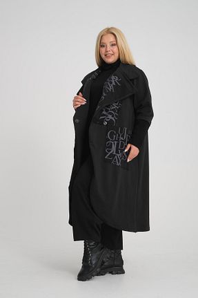 کت سایز بزرگ مشکی زنانه آستر دار Zedd+ Plus - کد 892418939