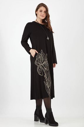 لباس سایز بزرگ طوسی زنانه ویسکون Zedd+ Plus - کد 73561939