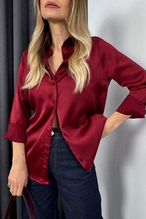 پیراهن زرشکی زنانه رگولار Sue Store - کد 892429814