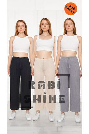 شلوار کرمگن بژ زنانه سایز بزرگ Rabi Shine - کد 846638675