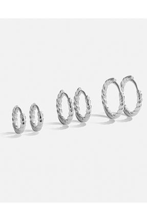 گوشواره نقره سفید زنانه 925 عیار MEKS PRIVE - کد 892430205