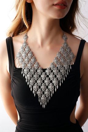 گردنبند جواهر طوسی زنانه MATYA JEWELERY - کد 892449356