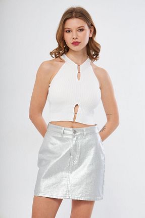 بلوز سفید زنانه ساده Oyga - کد 853963069