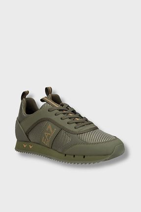 کفش اسنیکر خاکی مردانه بند دار Emporio Armani - کد 893721691