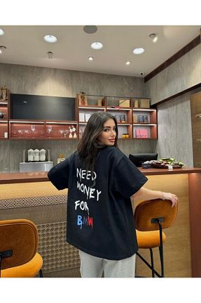 تیشرت مشکی زنانه رگولار Cungle - کد 893728501