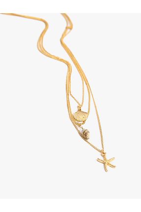 گردنبند جواهر طلائی زنانه فلزی Koton - کد 659025855