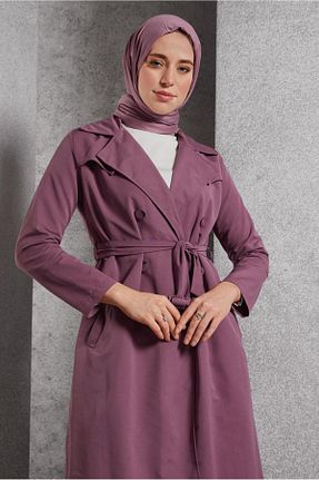 ترنچکت حجاب صورتی زنانه مخلوط ویسکون TRENDTESETTÜR - کد 892509876