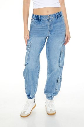 شلوار جین آبی زنانه جاگر Forever 21 - کد 892543713