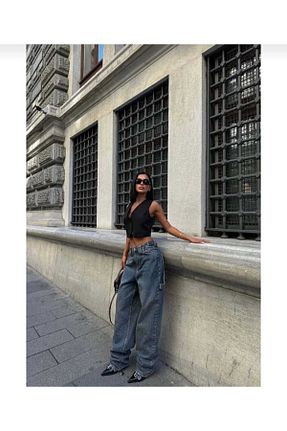 شلوار آبی زنانه لیکرا TSHIRTHOME - کد 892548316