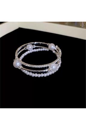 دستبند جواهر زنانه مروارید Pelin Aksesuar - کد 892530500