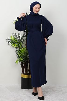 لباس حجاب سرمه ای زنانه Kalem giz astore - کد 830822146