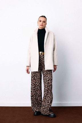 پالتو پشمی نباتی زنانه رگولار Sateen - کد 893821454