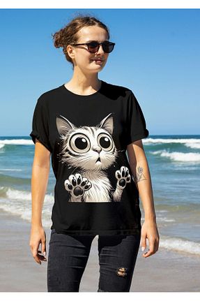 تیشرت مشکی زنانه رگولار MODA - کد 892576937