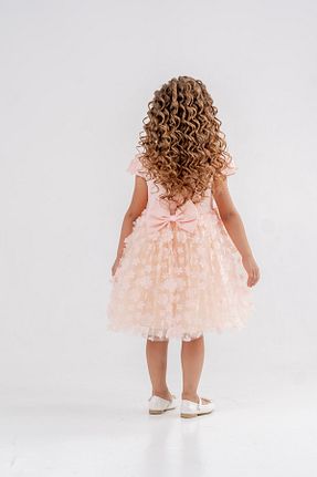 لباس مجلسی و فارغ التحصیلی صورتی بچه گانه توری Eray Kids - کد 881663691