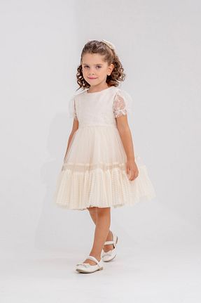 لباس مجلسی و فارغ التحصیلی نباتی بچه گانه دانتل Eray Kids - کد 881750818