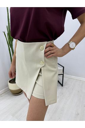 دامن بژ زنانه ساده SEZON MAGAZALARI - کد 892640972