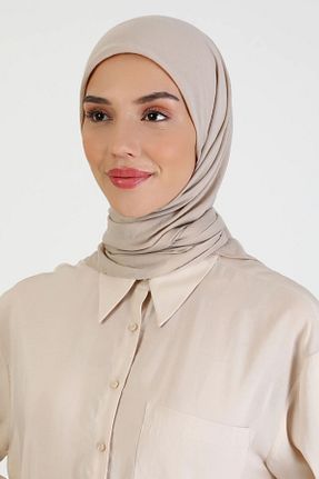 شال بژ زنانه پنبه پلی استر HAREM SCARF - کد 893880568