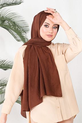 شال قهوه ای زنانه پلی استر HAREM SCARF - کد 892642704