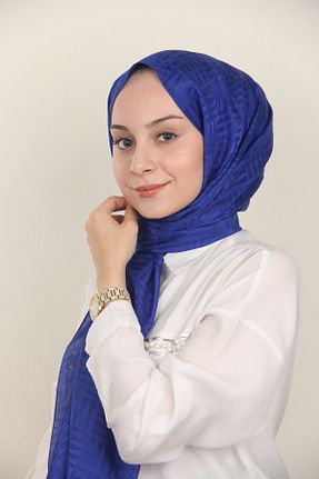 دستمال گردن سرمه ای زنانه مخلوط پلی استر İpekseli - کد 892590695