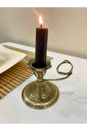 شمعدان و شمع گیر زرد برنجی Genel Markalar - کد 760918985