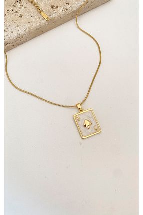 گردنبند استیل ( فولاد ) طلائی زنانه استیل (فولاد) Sacha Accessories - کد 892572802