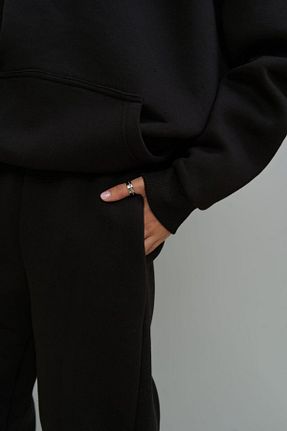 ست گرمکن مشکی زنانه پنبه - پلی استر - الاستین CMZ COLLECTİON - کد 892640275