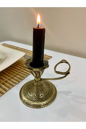 شمعدان و شمع گیر زرد برنجی Genel Markalar - کد 760918985