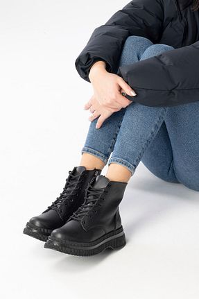 بوت / نیم بوت مشکی زنانه پاشنه پر ShoePublic - کد 887724845