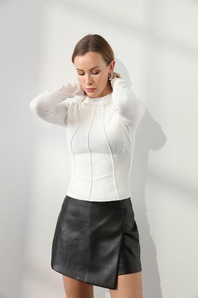 شلوارک و برمودا مشکی زنانه شلوارک دامنی Qutu Butik - کد 894053803