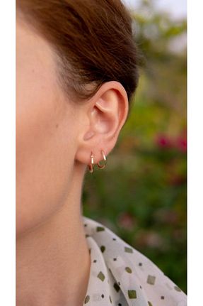 گوشواره طلا طلائی زنانه 14 عیار Tufanlar Kuyumculuk - کد 339682208