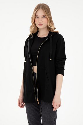 سوئیشرت مشکی زنانه ساده U.S. Polo Assn. - کد 880573067