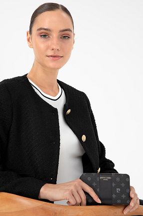 کیف پول مشکی زنانه سایز متوسط Pierre Cardin - کد 885919900