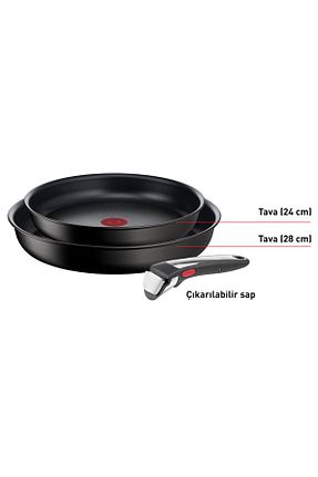 ماهیتابه مشکی Çıkarılabilir Saplı TEFAL - کد 852687561