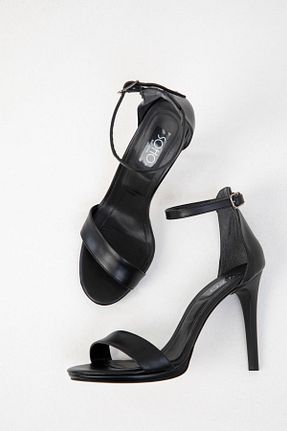 کفش پاشنه بلند کلاسیک مشکی زنانه چرم مصنوعی SOHO - کد 34874925