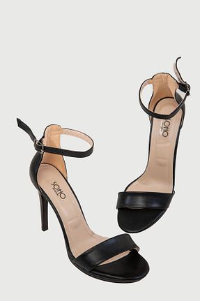 کفش پاشنه بلند کلاسیک مشکی زنانه چرم مصنوعی SOHO - کد 890199357