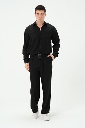 شلوار مشکی مردانه کتان Serseri Jeans - کد 890686471