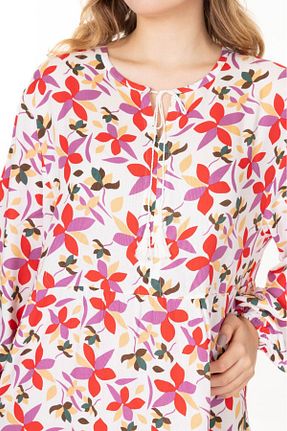لباس سایز بزرگ قرمز زنانه ویسکون mervemoda - کد 891715519