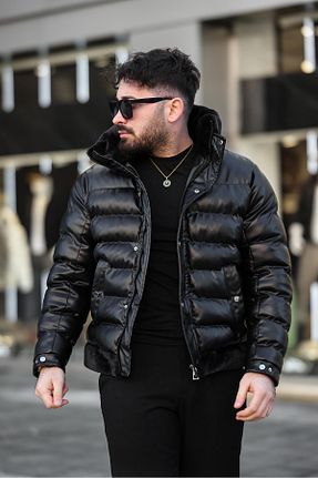 کاپشن مشکی مردانه رگولار MİS MODA - کد 888252143