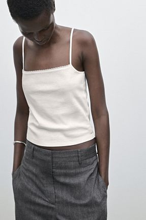 بلوز بژ زنانه ساده Massimo Dutti - کد 890709008
