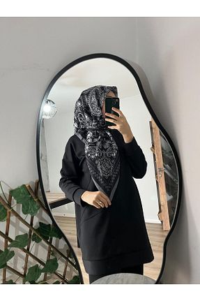 روسری مشکی پنبه پلی استر Merwiss - کد 889402340