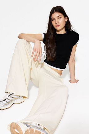 شلوار بژ زنانه پنبه ای Bershka - کد 890714142