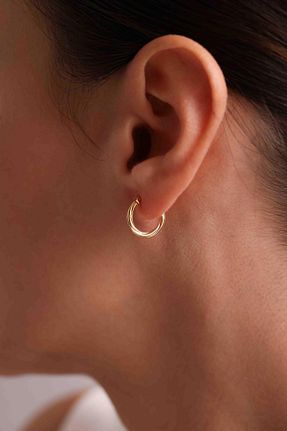 گوشواره طلا زرد زنانه 14 عیار Bayar Gold - کد 891722943