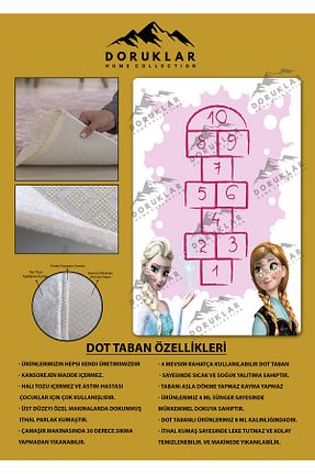 فرش بچه گانه رنگی پلی استر Doruklar Home Collection - کد 890751306
