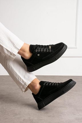 کفش اسنیکر مشکی مردانه بند دار L.A Polo - کد 890757308
